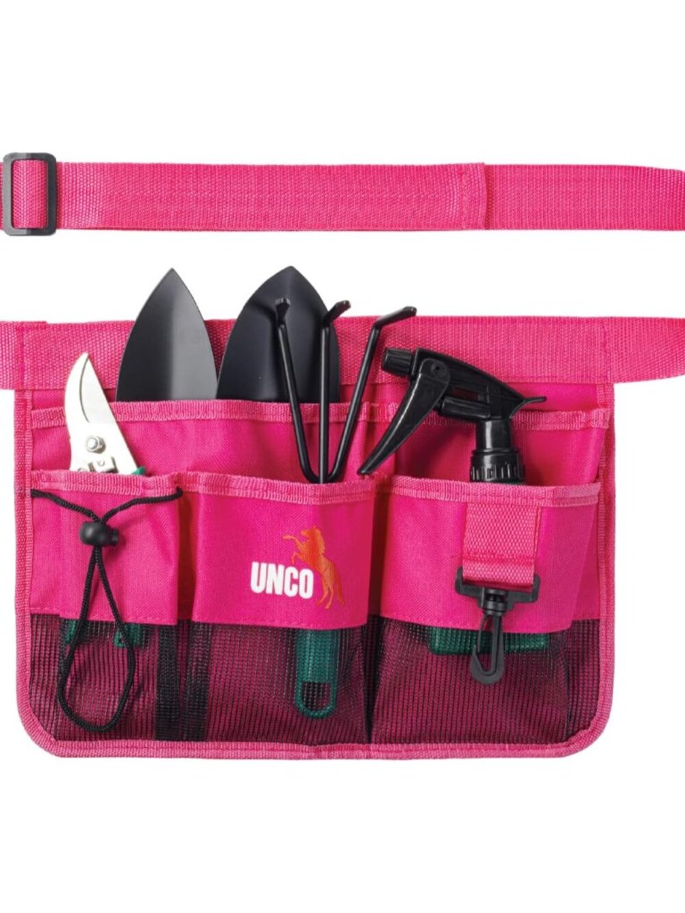 Adjustable Gardening Belt, Pink, 7 Pockets, Wear, Cut and Water Resistant, Garde
